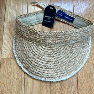 Hatattack 100% Raffia Sun Visor NWT